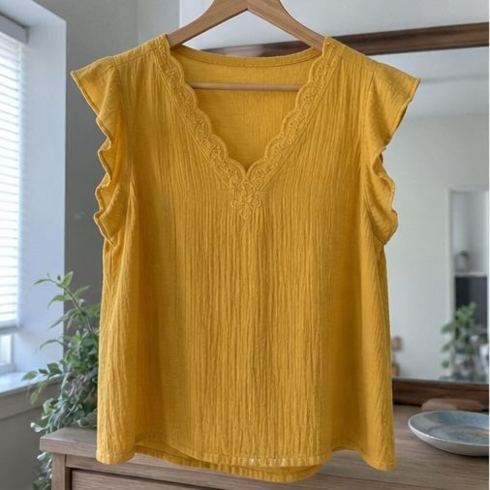 Ivory Ruffle Blouse